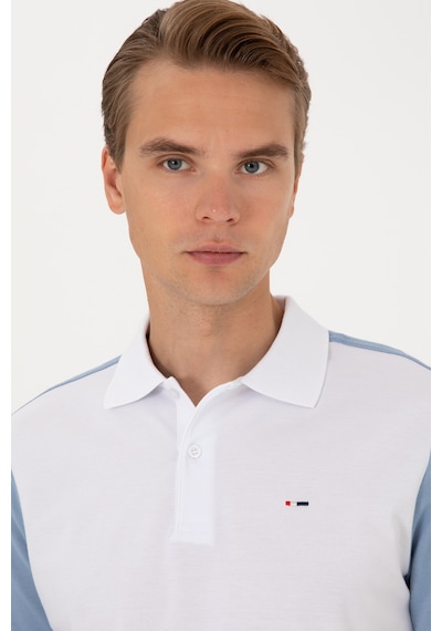 U.S. Polo Assn. Erkek Regular Fit Mavi Polo Yaka Tişört 50306790-VR036