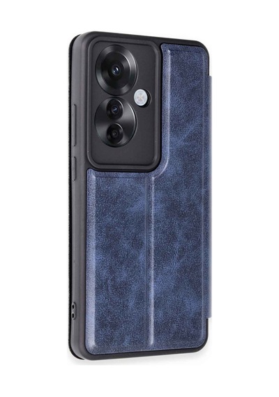 Reno 11f Kılıf Flip Cover - Lacivert Bz8683140767921