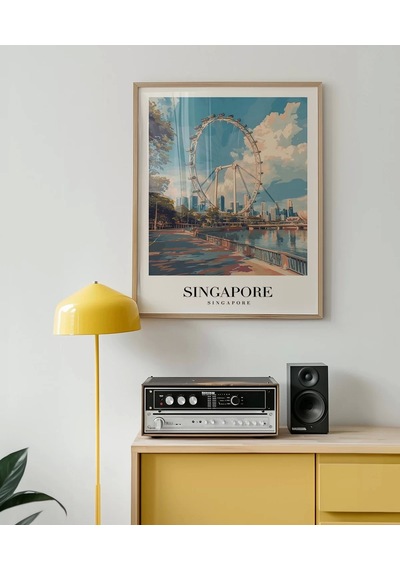 Çerçevesiz Poster Marina Bay'ın Parlak Yüzü