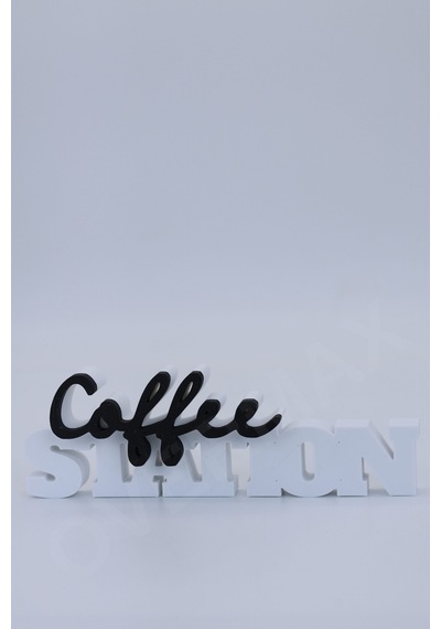 Coffee Station Yazısı - Modern Kahve Köşesi Temalı Dekor Coffee Station - 836016861