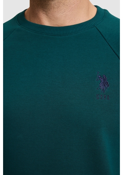 U.S. Polo Assn. Erkek Yeşil Basic Sweatshirt 50329441 Vr060 Eden Green