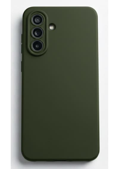 Samsung Galaxy Uyumlu A56 5g Kılıf Kamera Korumalı Silikon Rubber Arka Kapak Haki
