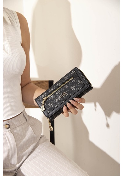 Silver & Polo Cüzdan & Kartlık Kadın Silver&polo 846-43049 Silver Polo M178 Siyah Platin-mat Siyah Null Siyah