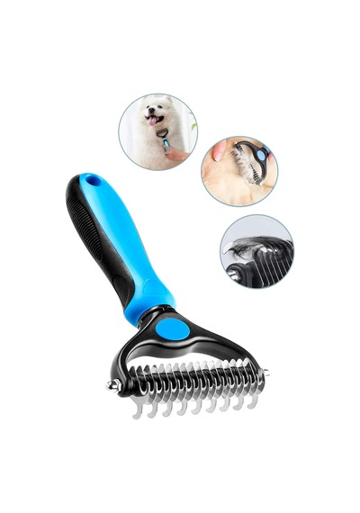 Mucit Home Metal Uçlu Köpek Kedi Uzun Tüy Bakım Tarağı Tüy Topak Kıtık Açıcı Tarak 1 Adet