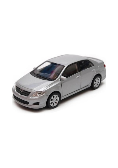 2009 Toyota Corolla Metal Model Araba 1:36 Ölçek Diecast Çek Bırak Gümüş Renk Açılabilir Kapılı Oyuncak Çok Renkli
