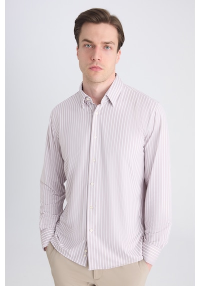 D'S Damat Ds Damat Slim Fit Vizon Çizgili Gömlek 5hc02ad07280m Çok Renkli