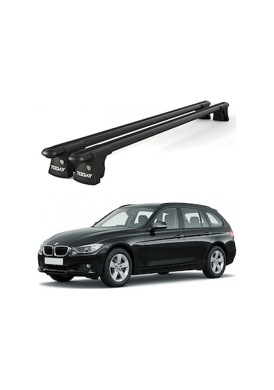 Trio-ıı Bmw 3 Serisi F31 2012-2015 Uyumlu Siyah Kilitli Ara Atkı 120cm Port Bagaj Tavan Barı