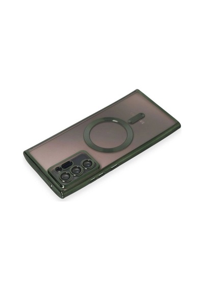 Samsung Galaxy Note 20 Ultra Kılıf Kross Magneticsafe Kapak - Koyu Yeşil