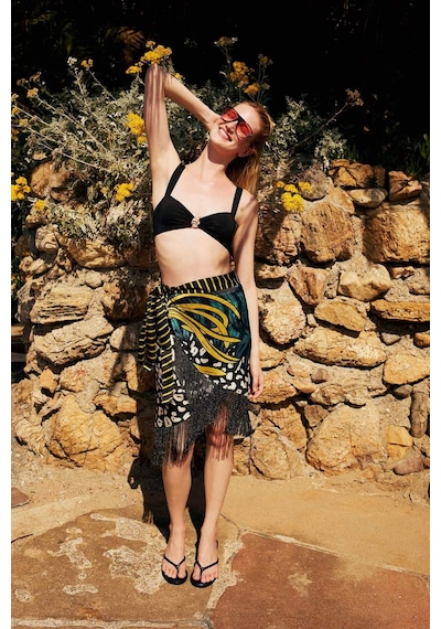 Defacto Regular Fıt Geniş Askılı Siyah Bikini Üstü G4642ax26smbk81 Siyah-bk81