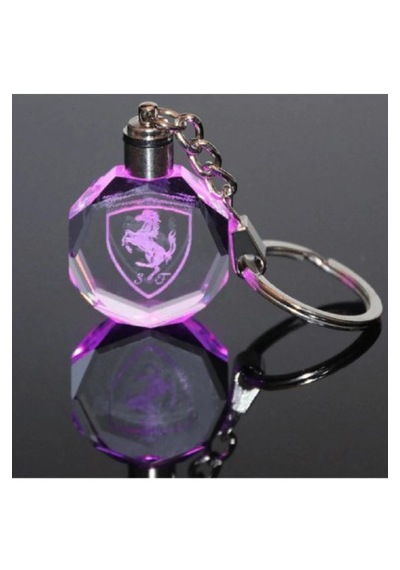 Ferrari Işıklı Anahtarlık 7 Renk Şık Oto Car Keychain Led
