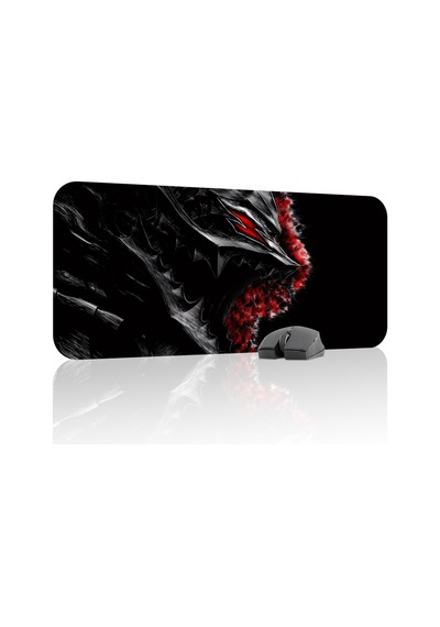 Berserk Kaymaz Dikişli Kauçuk Oyuncu Mousepad V4 - 70x30 Xl Gaming Mouse Pad Fare Altlığı