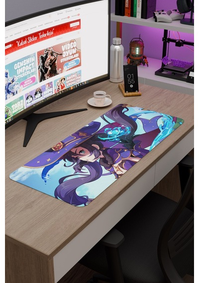 Mona Genshin Impact Anime Gacha V1 - 70x30 Xl Gaming Mouse Pad Fare Altlığı