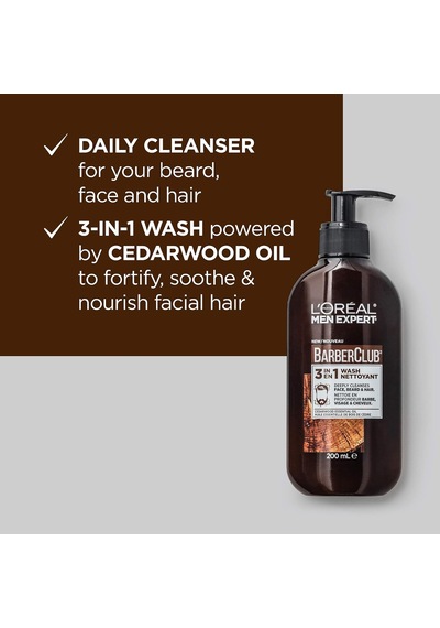 L Oréal Paris Men Expert Barber Club 3ın1 Wash 200ml Diğer