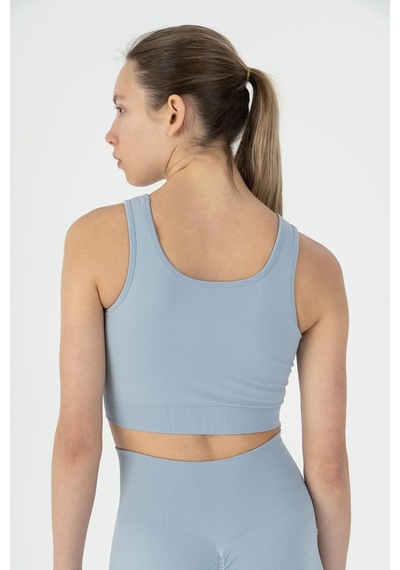 Maraton Slimfit Kadın Düz Yaka Mavi Bra Mavi