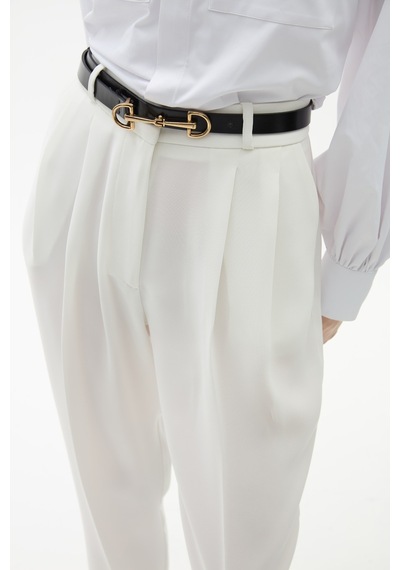 Rebellion Hepburn White Pants Beyaz