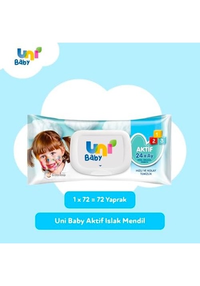 Aktif Islak Mendil 72 Yaprak