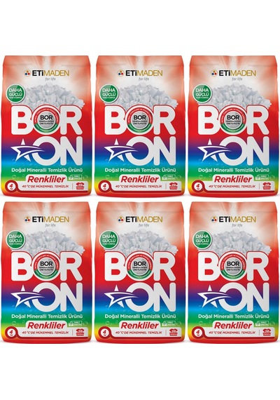Boron Renkliler İçin Doğal Mineralli Temizlik Ürünü 6 x 4 KG