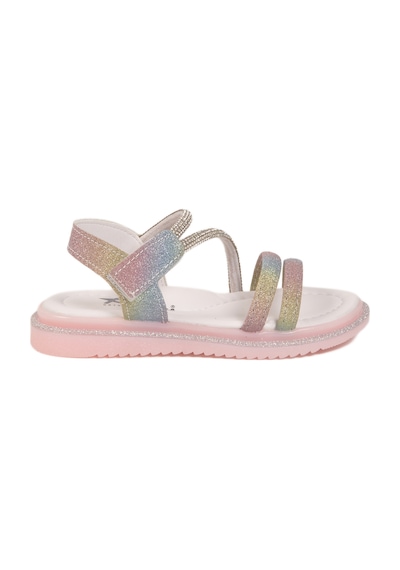 Arzen 26a94 P Gökkuşağı Kız Çocuk Sandalet Çok Renkli