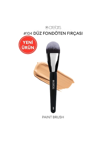 Düz Fondöten Fırçası Cre'ars Face Paint Brush 104