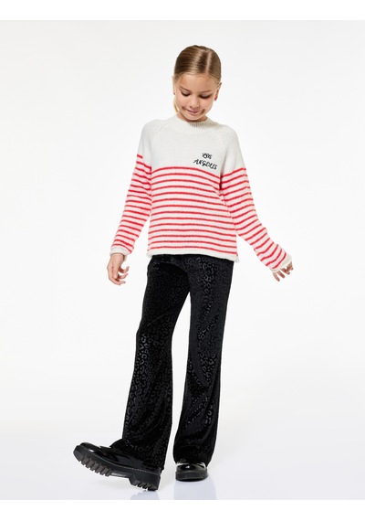 Koton Leopar Desenli Geniş Paça Yılbaşı Pantolon Siyah 6wkg40215ak Siyah