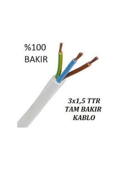 Çarkıt Cmk Cable 3X1,5 Ttr Çok Telli Kablo Tam Kesit %100 Bakır
