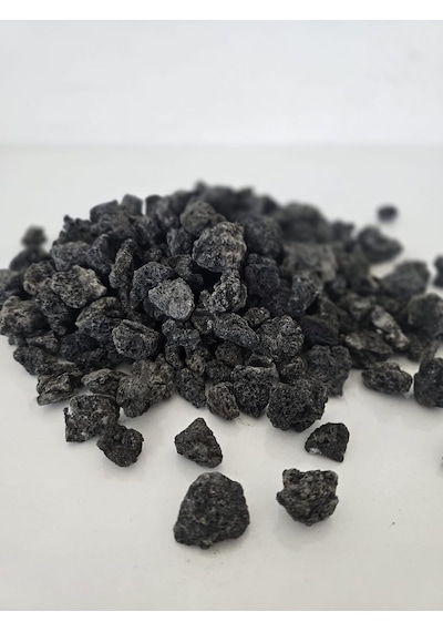 Siyah Pomza Lav Taşı 15-25 Mm 10 Kg Doğal Ponza Dekoratif Bahçe Saksı Akvaryum Süs Taşı Antrasit