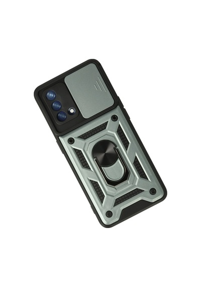 Newface Oppo A74 4g Kılıf Pars Lens Yüzüklü Silikon Glblseme - 26 - Yeşil
