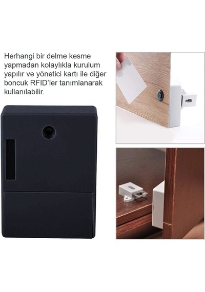 Dolap Ve Çekmece İçin Manyetik Anahtar Gizli Kilit Sistemi