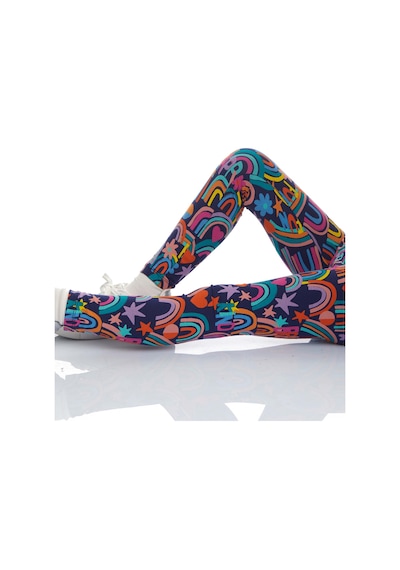 Lovetti Kız Çocuk Brave & Happy Desen Tayt 1200 Çok Renkli