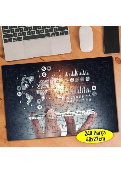 Sosyal Ağ Teknoloji Uzmanı 240 Parça Puzzle Yapboz-113652359