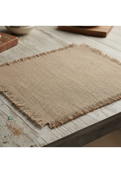 Dyris Premium Doğal Jüt Amerikan Servis 35x45 Cm 6 Lı Set Modern & Rustik Masa Dekoru Acı Kahverengi