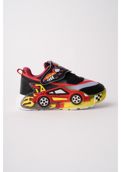 Muggo Car Cırtlı Arabalı Ve Işıklı Günlük Çocuk Sneaker Spor Ayakkabı Kırmızı