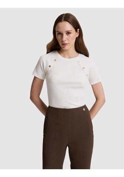 Pierre Cardin Kadın Ekru Tişört 50319826-vr019