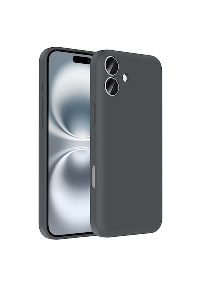 Apple Uyumlu iPhone 16 Plus Kılıf Kamera Korumalı Kartlık Hazneli Zore Vitra Kapak Gri