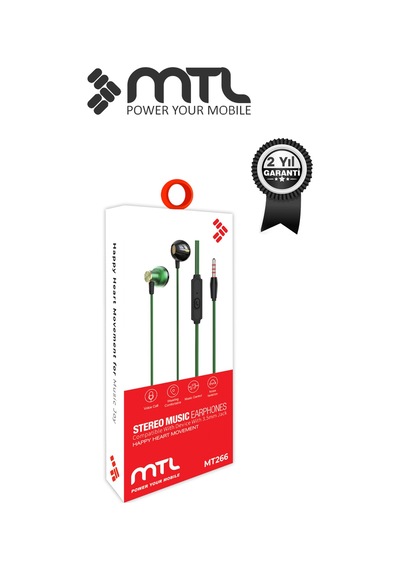 3.5 Mm Jack Girişli Stereo Kulak İçi Metal Kablolu Kulaklık Konforlu Ses Mt266 Diğer