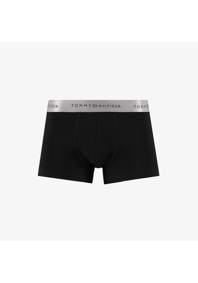 Tommy Hilfiger Trunk 3'lü Erkek Metalik Logo Siyah Boxer Um0um03411 Çok Renkli