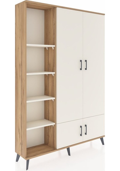 Arges Dolap 6 Raflı 4 Kapaklı Tek Askılı 132x30x195 Çam-aytaşı/aytaşı Aytası/aytası Arges Dolap 6 Raflı 4 Kapaklı Tek Askılı 132x30x195 Çam-aytaşı/aytaşı Aytası/aytası