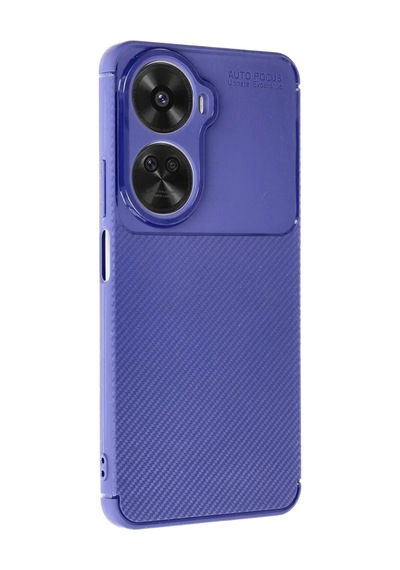 Newface Huawei Nova 12 Se Kılıf Auto Focus Karbon Kapak - Lacivert Resimdeki