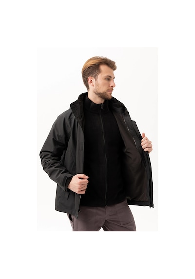 Armadillo Davraz 3n1 Parka Çıkarılabilir İç Montlu, Suya & Rüzgâra Dayanıklı, Kışlık Erkek Parka Siyah