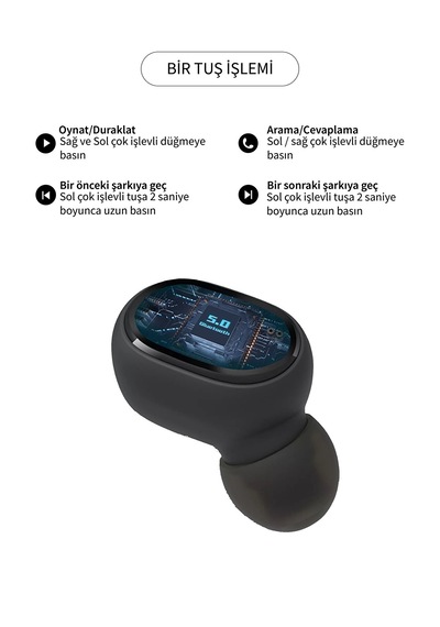 Abatech E6S Bluetooth 5.0 Kulak İçi Kulaklık