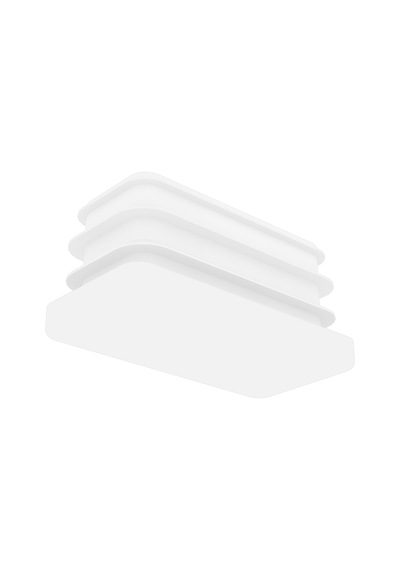 Cateksss 20x40 Mm Profil İçin Kademeli İçe Geçme Profil Tapası, Profil Kapak, Profil Tapa Ral9016 Beyaz - 25 Li Paket