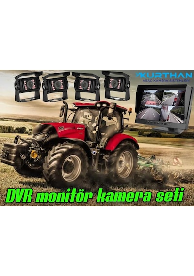 12-24 Volt Uyumlu 10'' Dvr Monitör Ve 4 Adet Kamera Seti