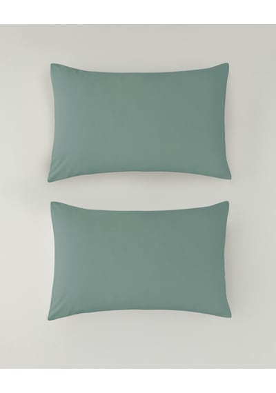 English Home Novella Premium Soft Cotton 2'li Yastık Kılıfı 50x70 Cm Koyu Seledon