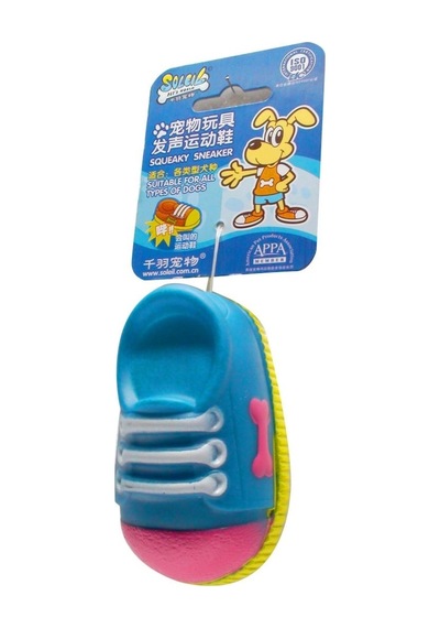 Soleil V9614 10 CM Plastik Öten Ayakkabı Köpek Oyuncağı Çok Renkli