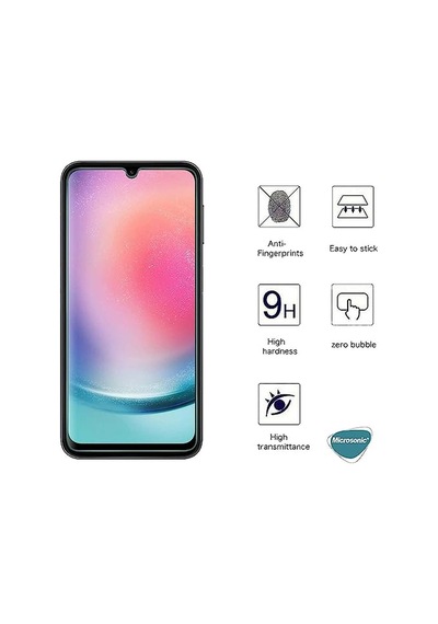 Ayrex Samsung Galaxy A06 Tempered Glass Cam Ekran Koruyucu Galaxy A06 İle Uyumlu Ekran Koruyucu - Şeffaf