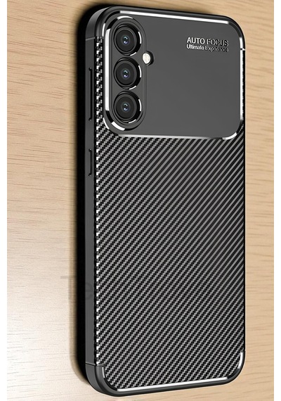 Samsung Uyumlu Galaxy S25 Kılıf Kamera Korumalı Darbe Emici Karbon Fiber Desenli Kapak