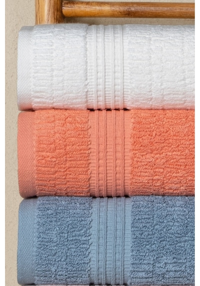 Aura El Havlu Seti 6 Lı Bambu Penye 50x90 Cm Emici, Yumuşak, Dayanıklı Havlu - Lüks - 1350 Gr Çok Renkli