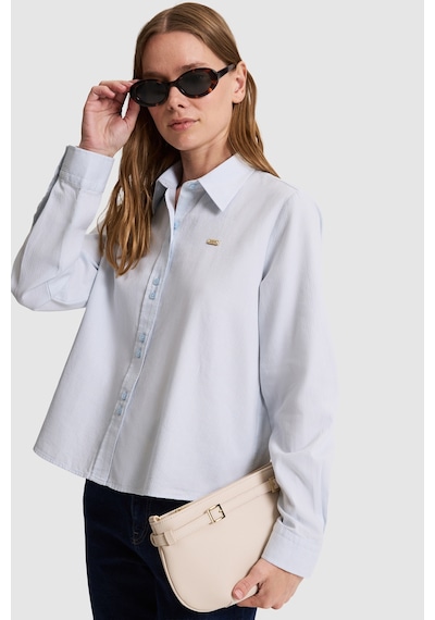 U.s. Polo Assn. Kadın Açık Mavi Gömlek Desenli 50324617-vr003 Acık Mavı