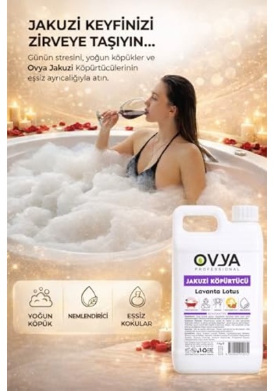 Konsantre Jakuzi Köpürtücü Banyo Köpüğü Lavanta Lotus Acai Üzümü
