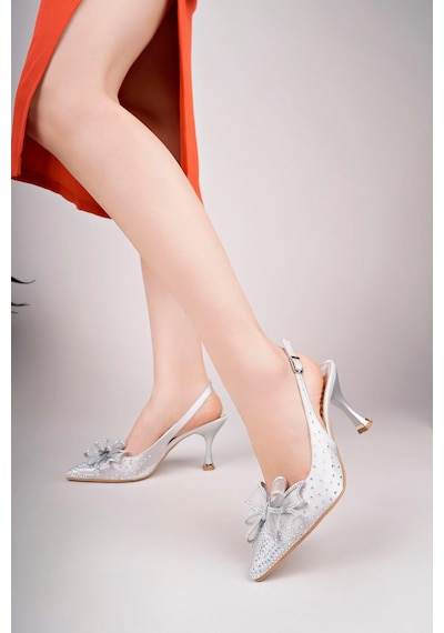 Aymood Fiyonklu Kadın Stiletto Taşlı Sivri Burun Arkası Açık Abiye Topuklu Ayakkabı Gümüş Gri Aymood Fiyonklu Kadın Stiletto Taşlı Sivri Burun Arkası Açık Abiye Topuklu Ayakkabı Gümüş Gri